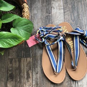 Blue Multicolored Sandals